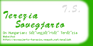 terezia sovegjarto business card